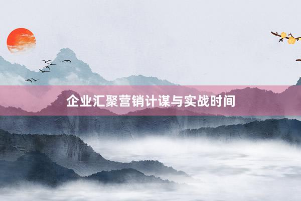 企业汇聚营销计谋与实战时间